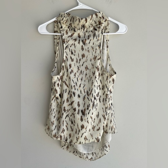 VICI metallic animal print gold/silver drape blouse - Picture 5 of 9